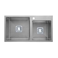 FABIANO Кухонная мойка Quadro TOP 78x2 SS R10 780x470 (8216.401.0611)